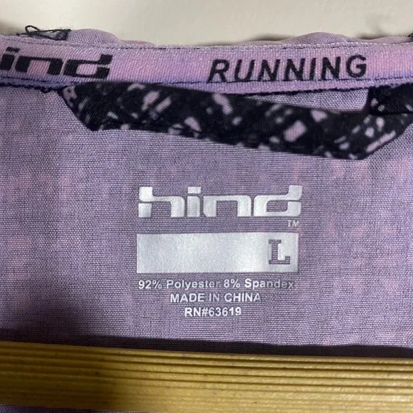 NWT Hind Ladies Running Jacket Black Purple Full Zip Hooded Women's Large - Picture 7 of 13
